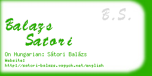 balazs satori business card