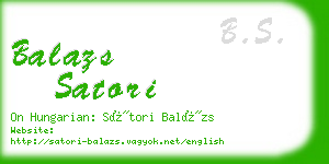 balazs satori business card